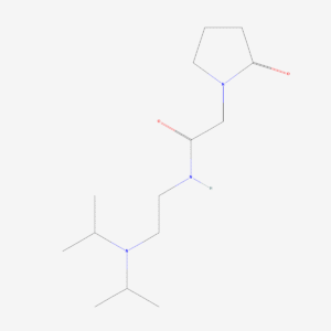 Two-dimensional skeletal structure of pramiracetam, CAS 68497-62-1, molecular formula C14H27N3O2, molecular weight 269.38 g/mol
