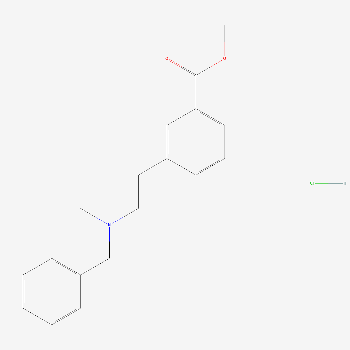 Two-dimensional skeletal structure of prl-8-53, CAS 51352-87-5, molecular formula C18H22ClNO2, molecular weight 319.8 g/mol
