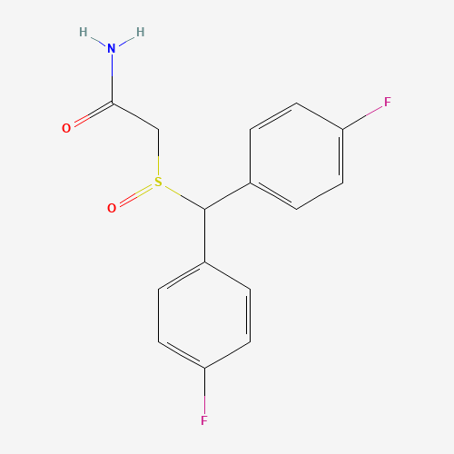 FLModafinil — 2D chemical structure (CAS 90280-13-0, formula C15H13F2NO2S, molar mass 309.3 g/mol)